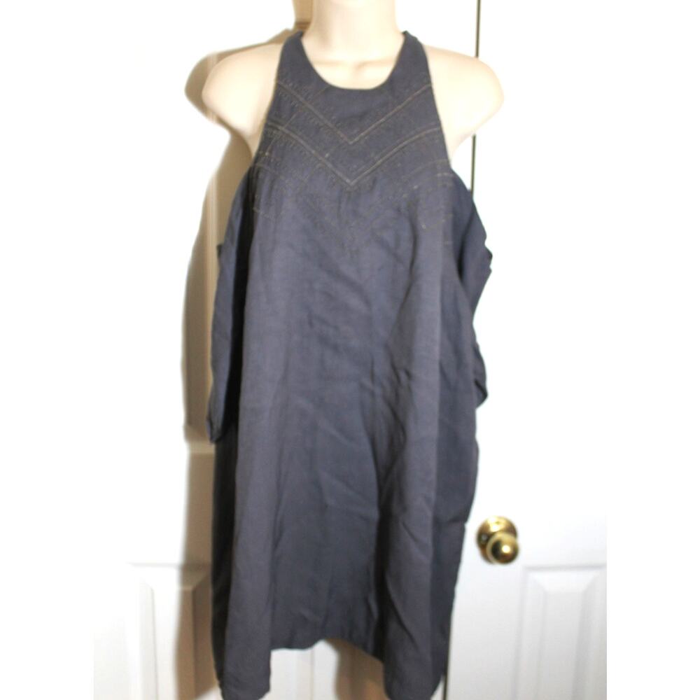 Laura Siegel Charcoal Gray Beaded Bodice Dress sz XS